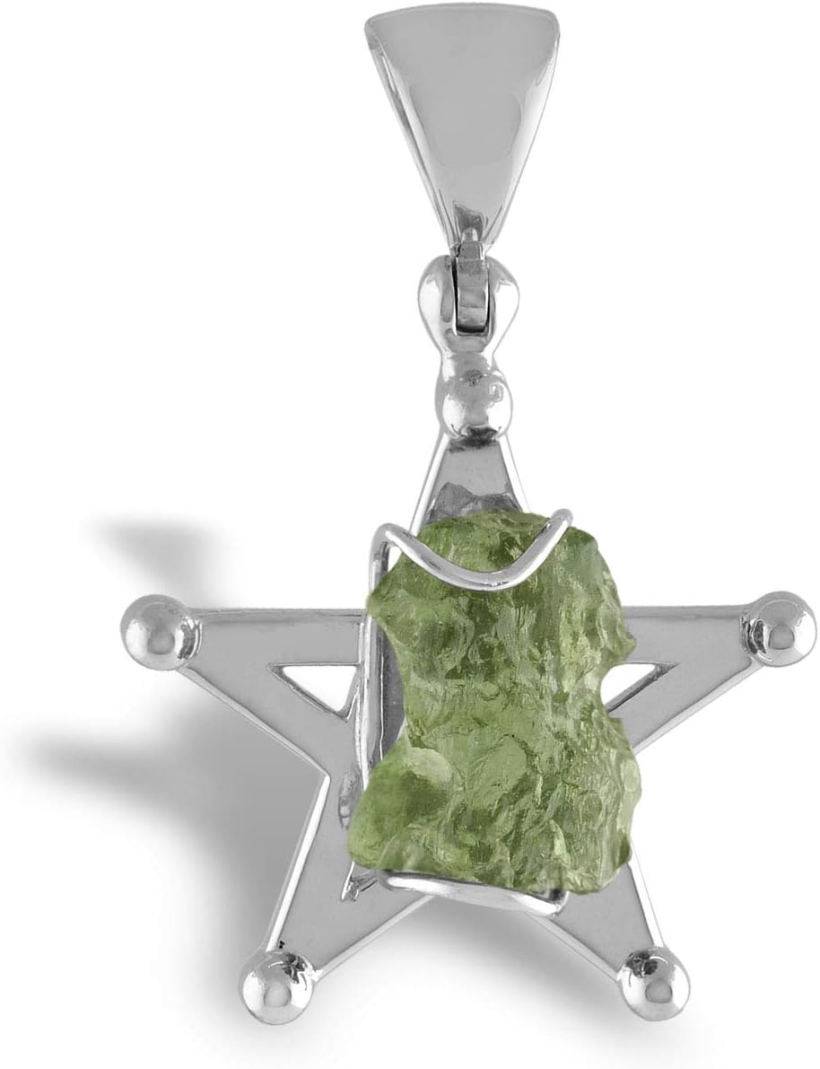 Starborn Sterling Silver Genuine Moldavite Pendant