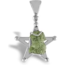 Starborn Sterling Silver Genuine Moldavite Pendant