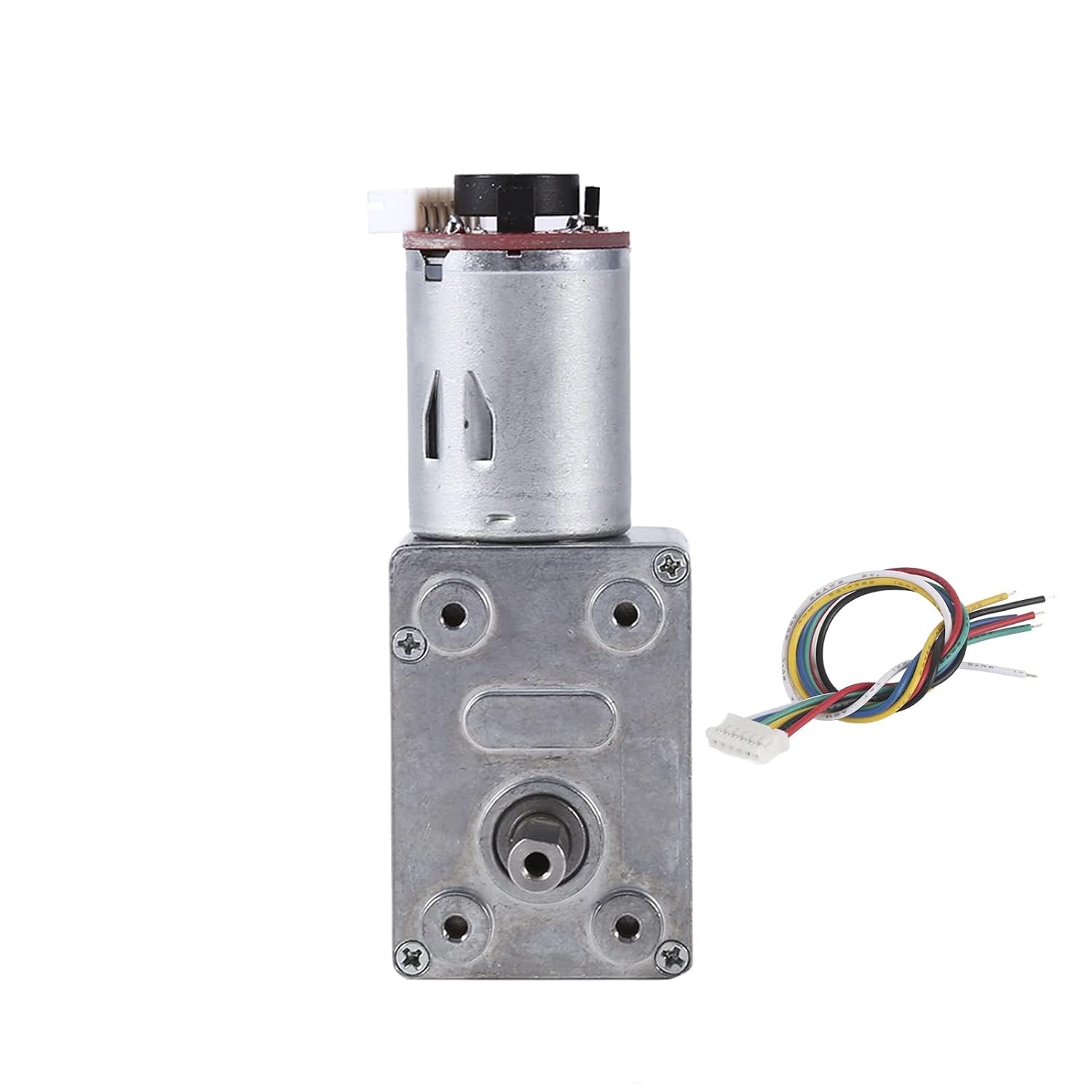 DC Gear Motor 12V High Reduction with Encoder Srong Self-Locking 6mm Output Shaft(20RPM)