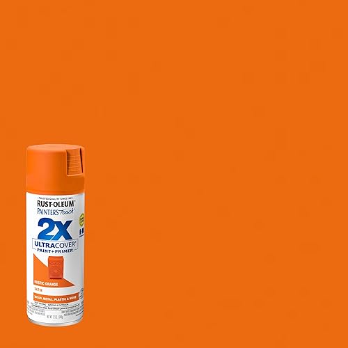 Miniatura 2 de Rust-Oleum Painter's Touch 2X Ultra Cover 334089 - Pintura en aerosol, 12 onzas, color naranja rústico satinado