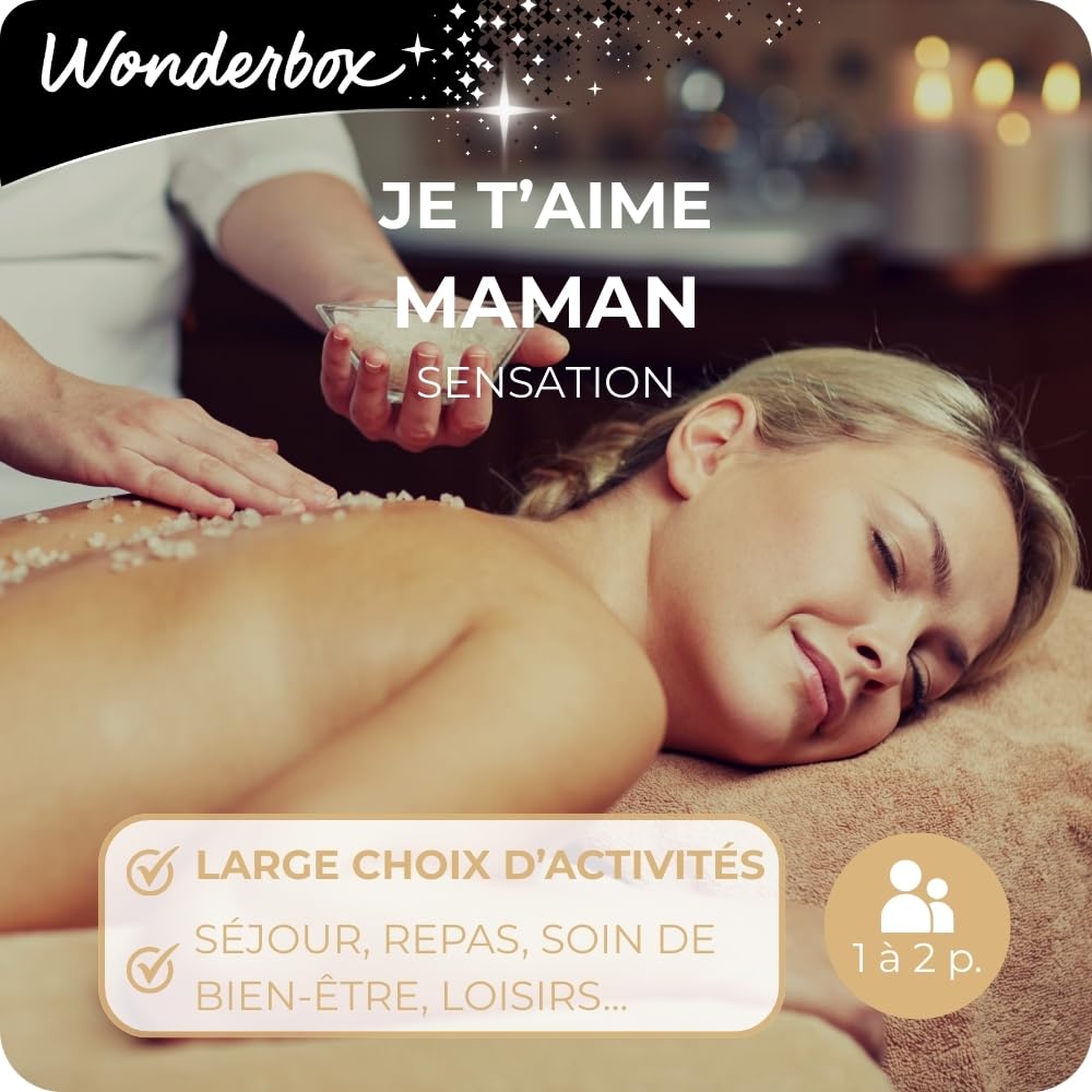 WONDERBOX - Coffret Cadeau - Je t'aime Maman Sensation - pour 1 ou 2 pers.