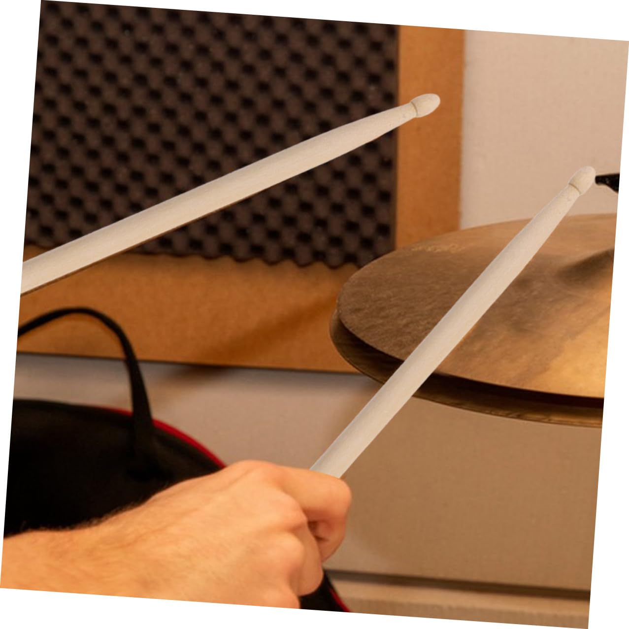 ibasenice 12paia Bacchette in Legno per Percussioni Bacchetta per Batteria con Punta in Legno Impugnatura Comoda per Gruppi Musicali Lezioni di Musica e Pratica di Batteria