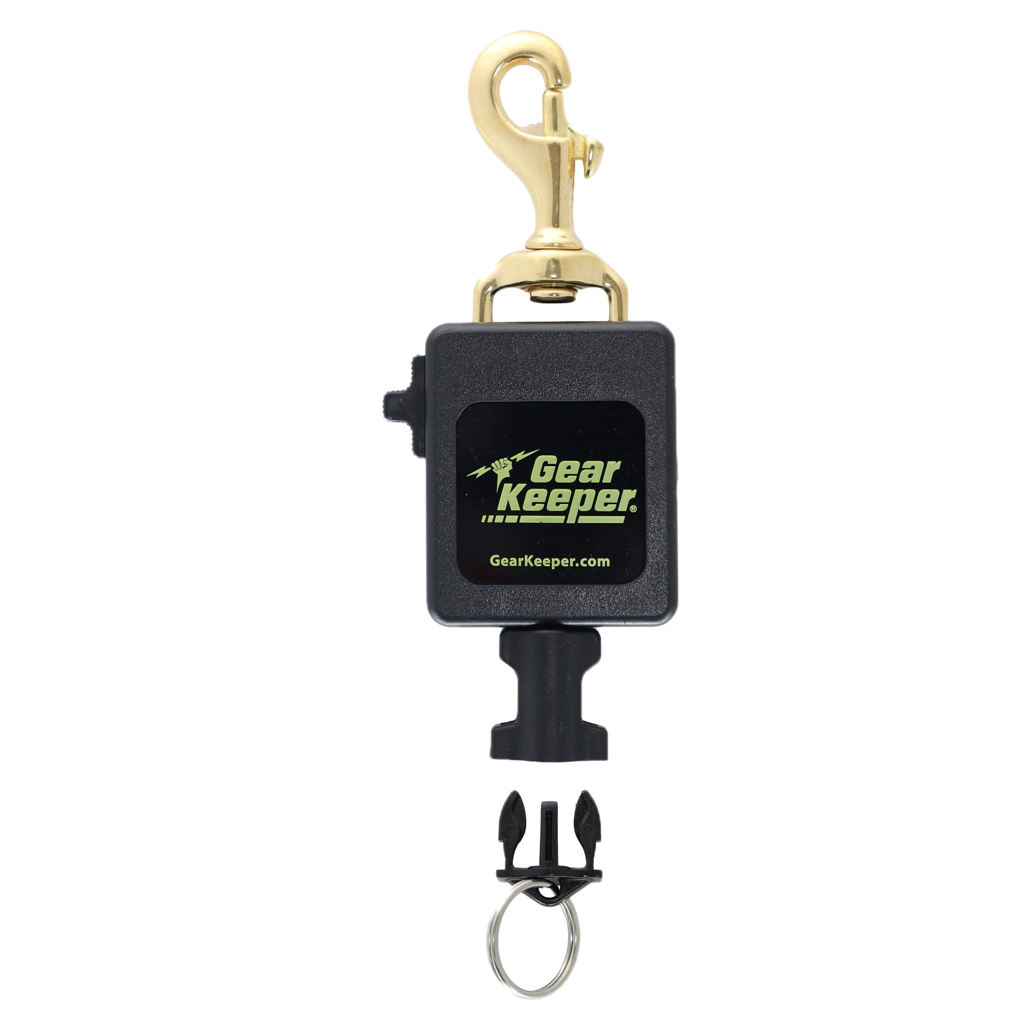 Gear Keeper Scuba Diving Console Retractor W/Brass Bolt Clip - RT4 & RT3 Series Scuba Gear for Securing Console at Hip/Chest - Strong & Durable Diving Equipment - USA Made