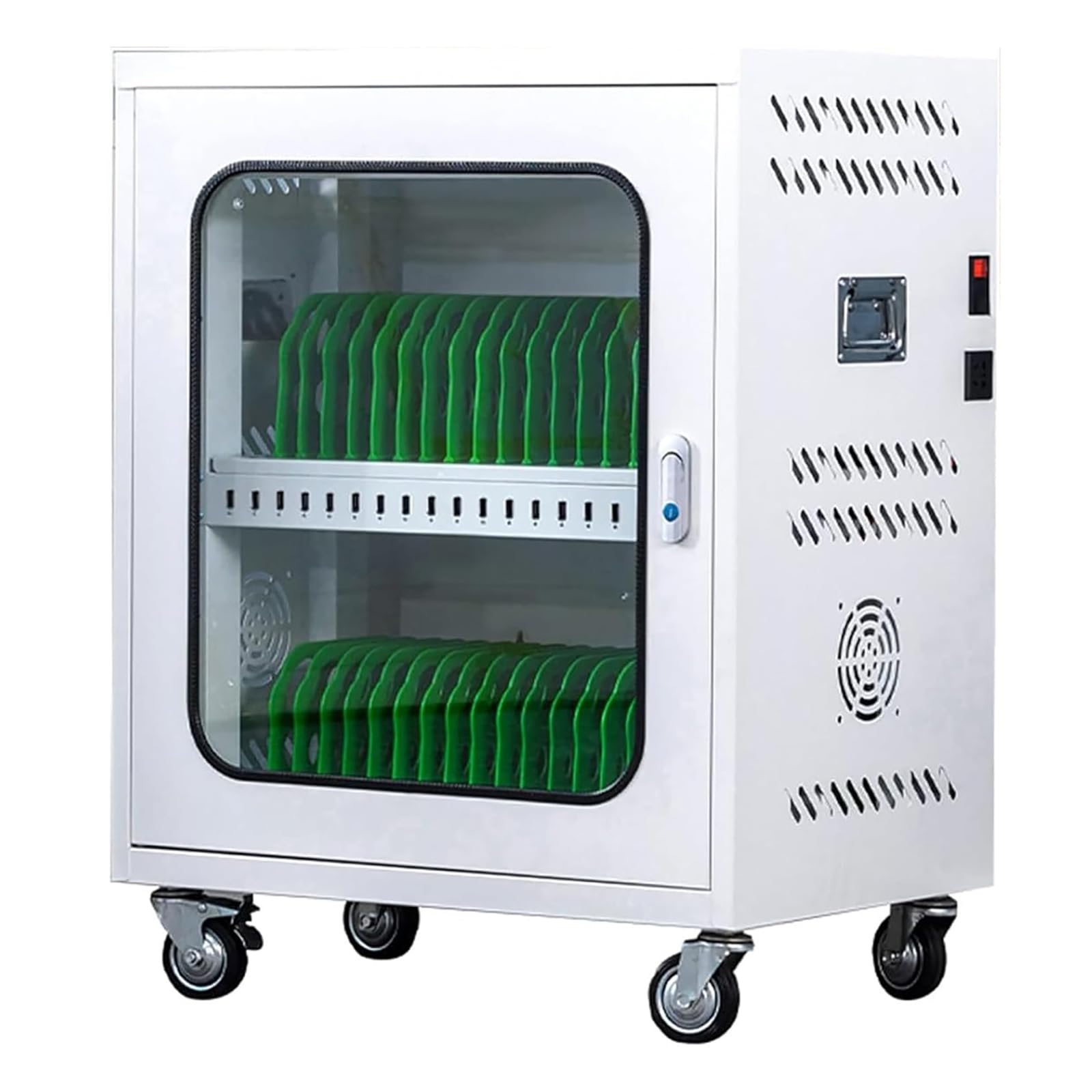 GTHTUHFD Rechargeable Mobile Phone Charging Cabinet, Cell Phone Charging Stations With Universal Wheels, Smartphone Charging Cabinet For Airport School Company 40Slots,60Slot,30slots