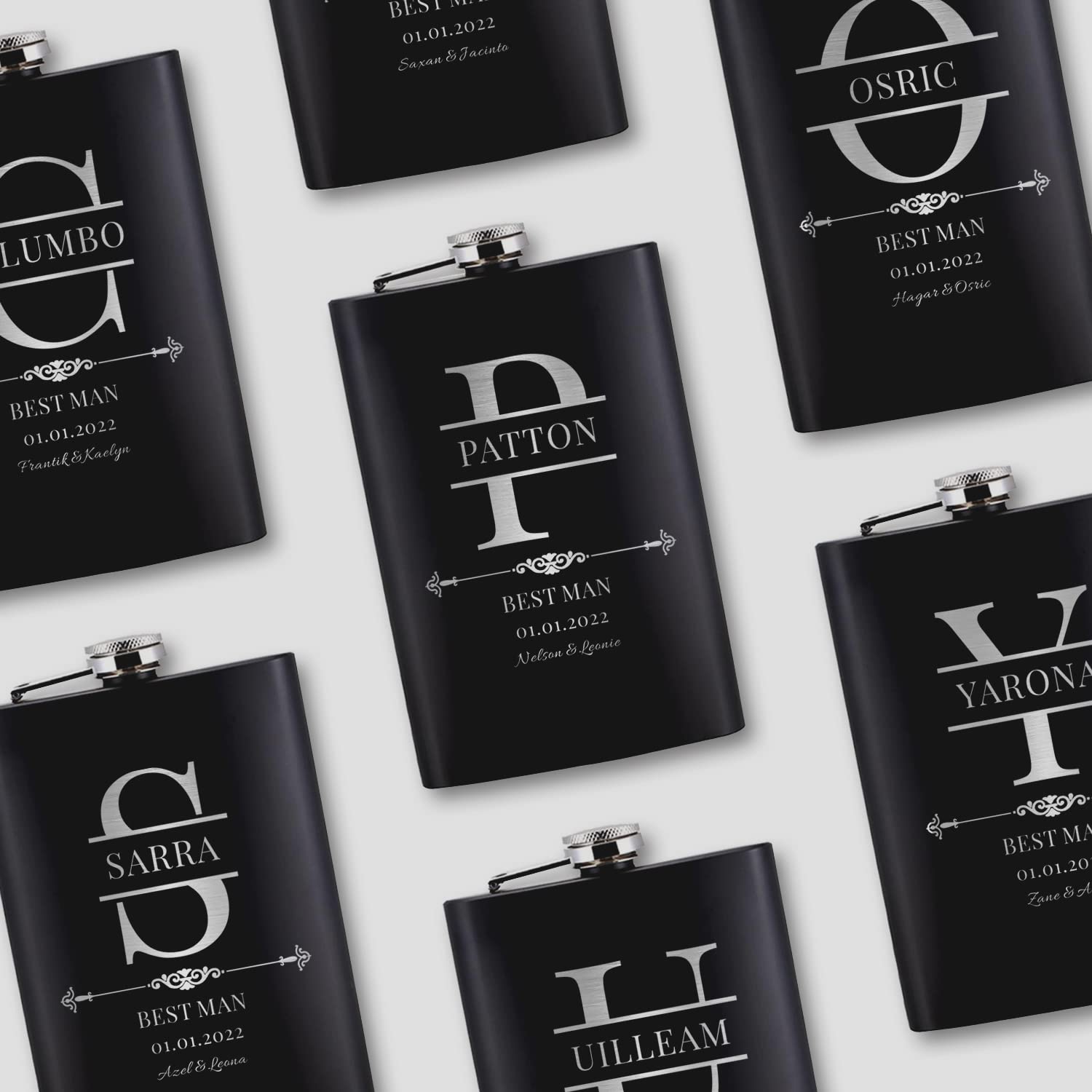 Fiaschetta per testimoni dello sposo, regalo personalizzato | FindTheDeal