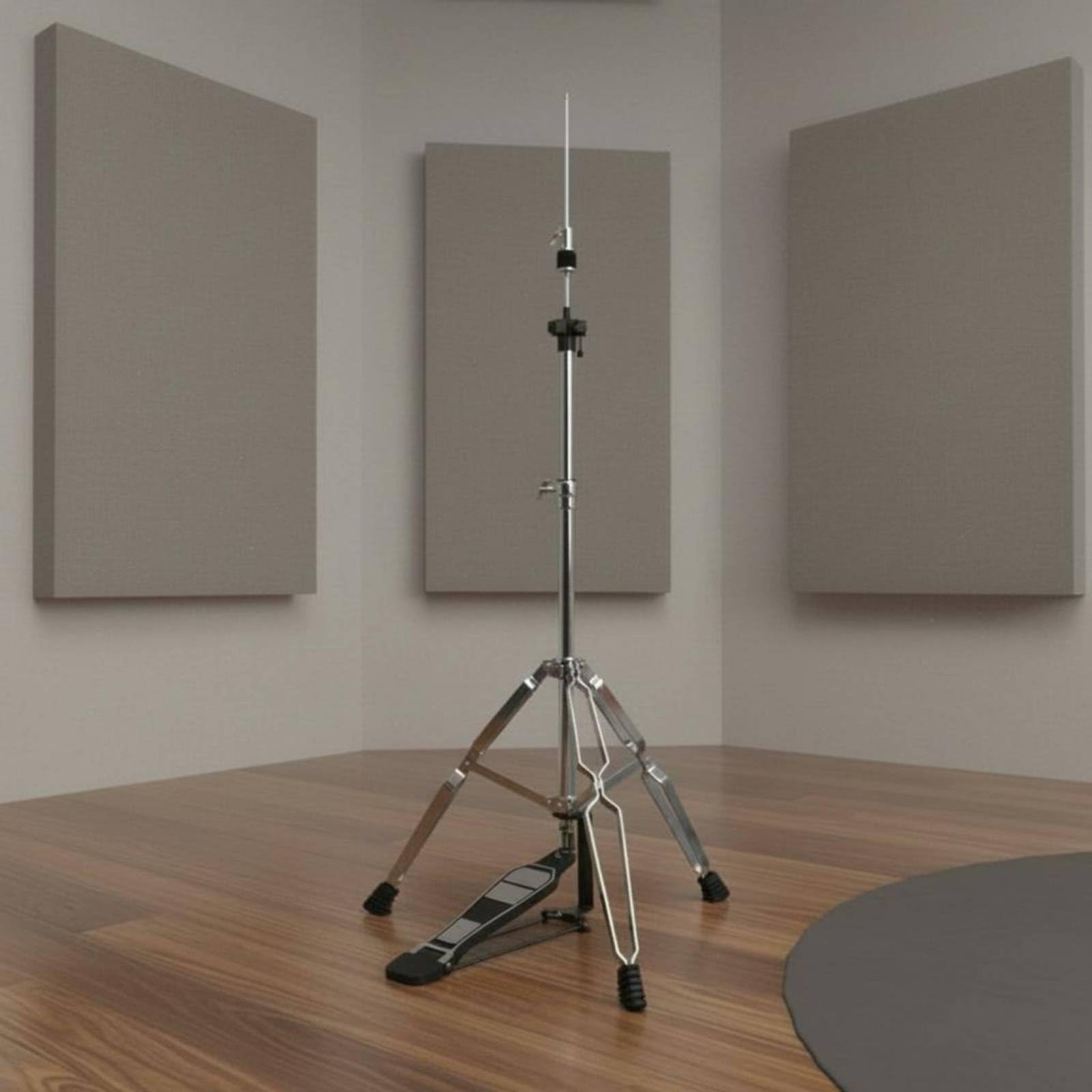 predolo Asta cymbalHat Altezza Regolabile Meccanica cymbalHat a Pedale Robusto e Durevole Supporto Charleston per Batteristi, Principianti, Palco, Sala Prove, 22MM Doppio PEZZO