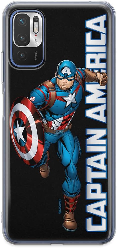 ERT GROUP Mobile Phone case for Xiaomi REDMI Note 10 5G / Poco M3 PRO Original and Officially Licensed Marvel Pattern Captain America 024 adapted to The Shape of The Mobile Phone, case Made of TPU