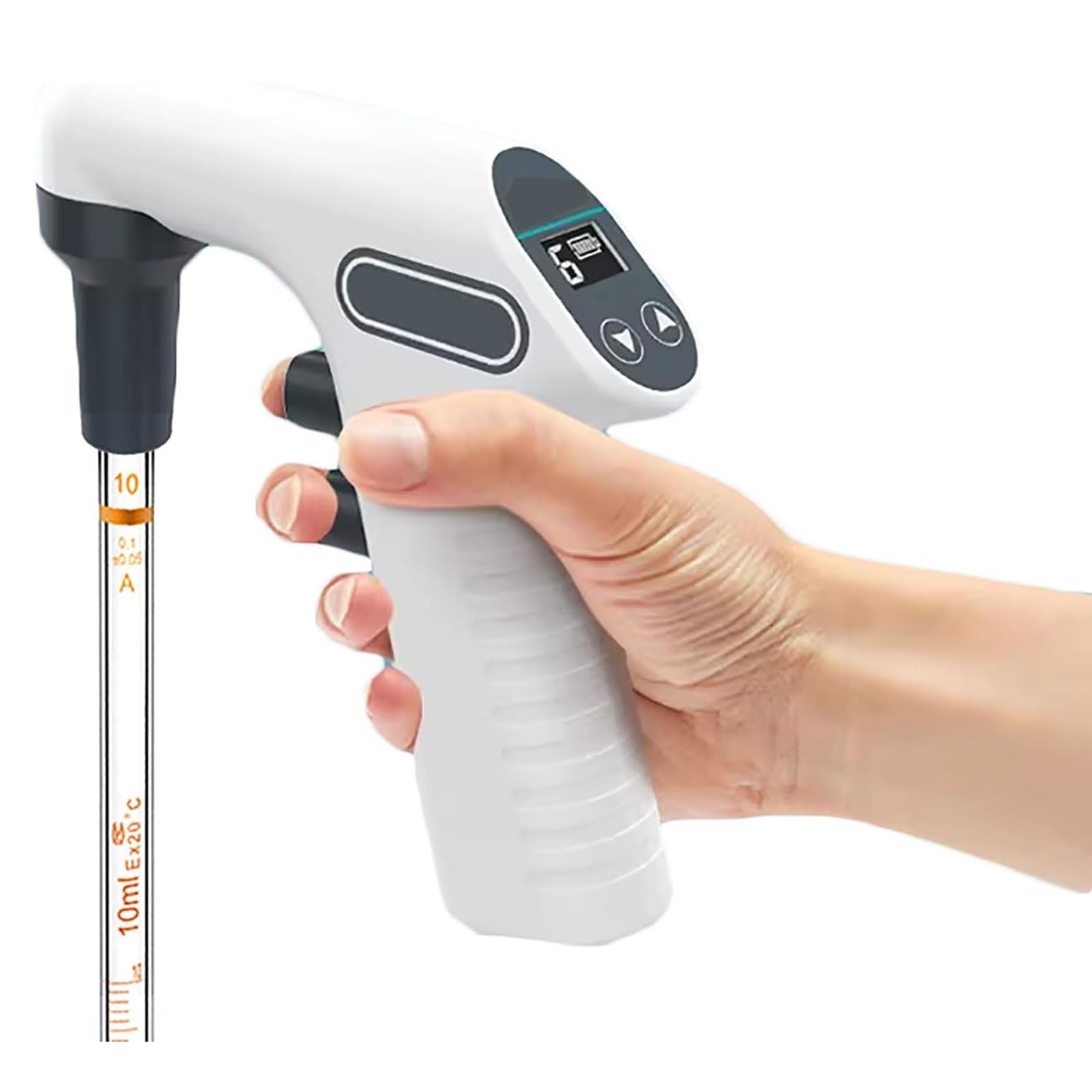 Regolatore digitale LCD per pipette elettrico con 2 modalità di drenaggio e regolazione a 6 velocità per applicazioni di laboratorio di chimica e biologia
