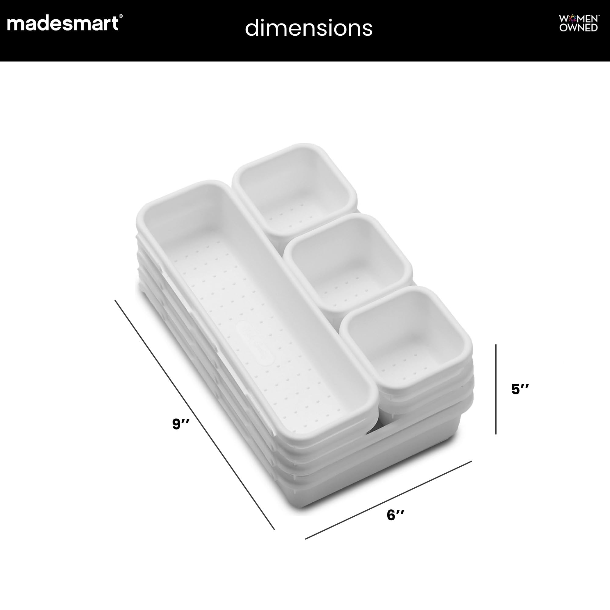 Madesmart Interlocking Bin Pack - 8 Piece Storage -7 Madesmart Interlocking Bin Pack - 8 Piece Storage -7
