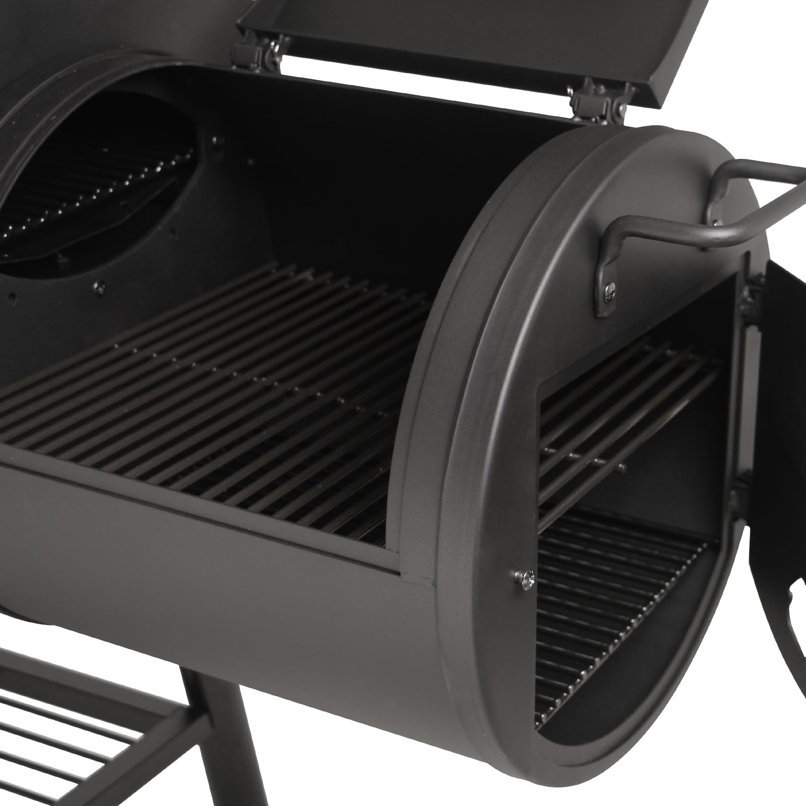 TAINO Yuma XXL 90kg Profi-Smoker massiver Räucherofen Holzkohle schwarz 3,5mm Stahl