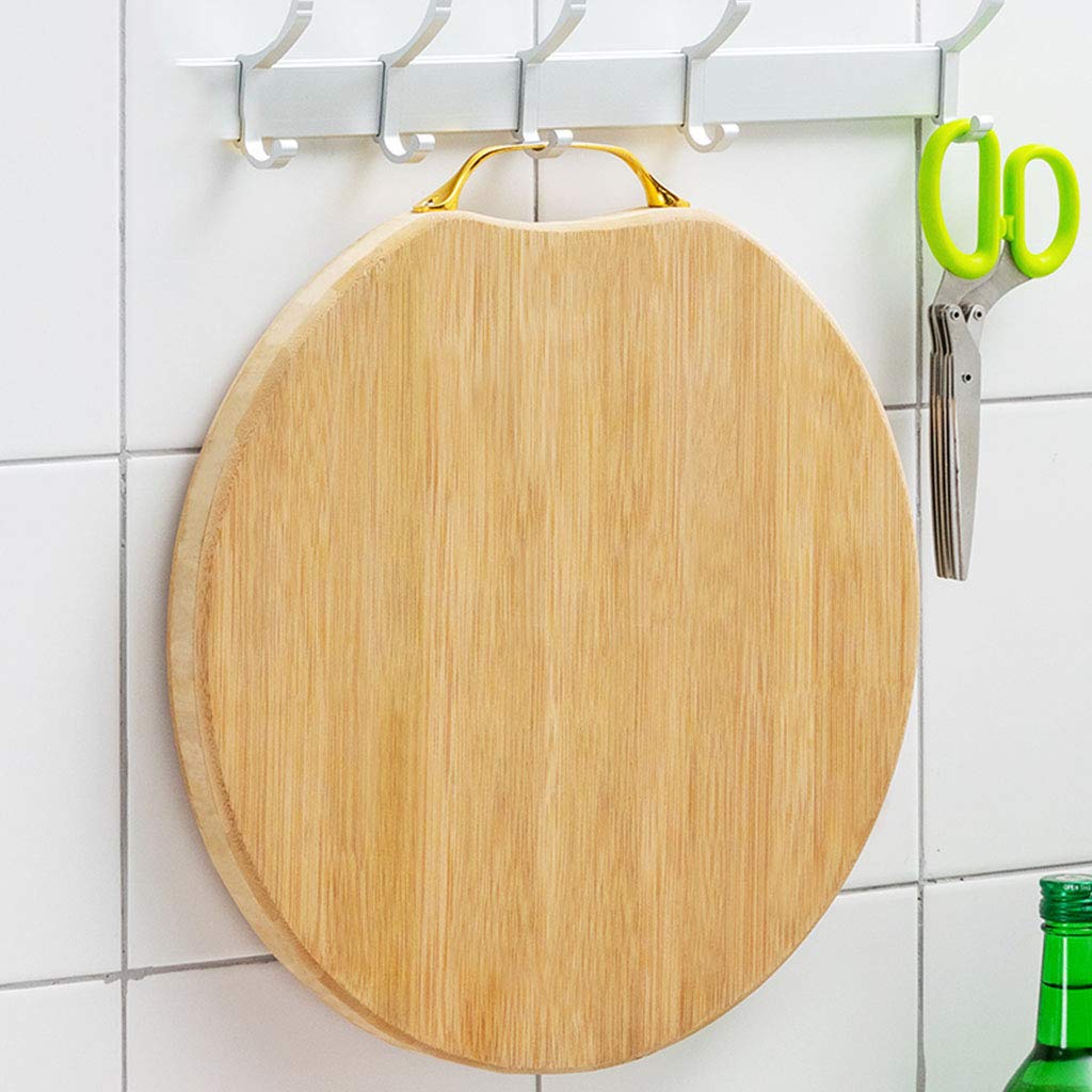 Tabla de Cortar Tabla de Cortar Redonda con asa para Cocina, Tabla para Cortar Pizza, Pan, Queso, Carne, Tres tamaños pequeños, 40 x 40 x 3 cm/15,74 x 15,74 x 1,18 Pulgadas