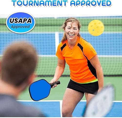 Miniatura 4 de Paquete de 6 bolas de pickleball de 40 agujeros para interiores y exteriores de alto rebote, True Flight de alta visibilidad, duraderas, juego de