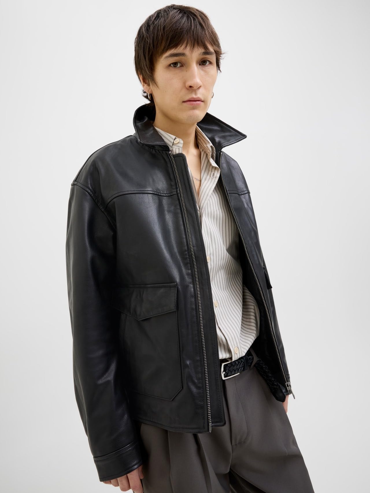 JACK & JONES Skórzana kurtka Mężczyźni Jprccwallace Leather Jkt