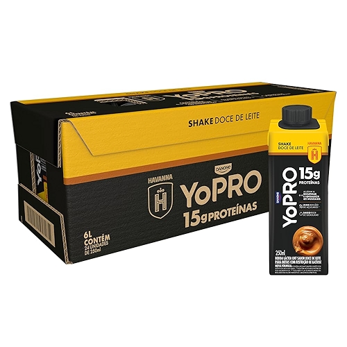 Pack YoPRO Bebida Láctea UHT Doce de Leite Havanna 15g de Proteínas 250ml - 24 unidades