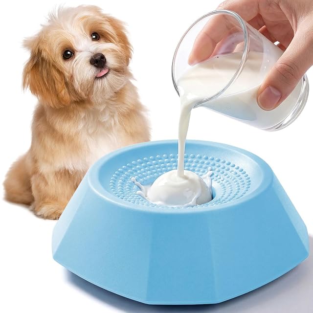 BXUUXA Cuenco para Lamer Perro Lick Bowl Anti Ansiedad Slow Feeder Bola Giratoria Antideslizante 100ml…