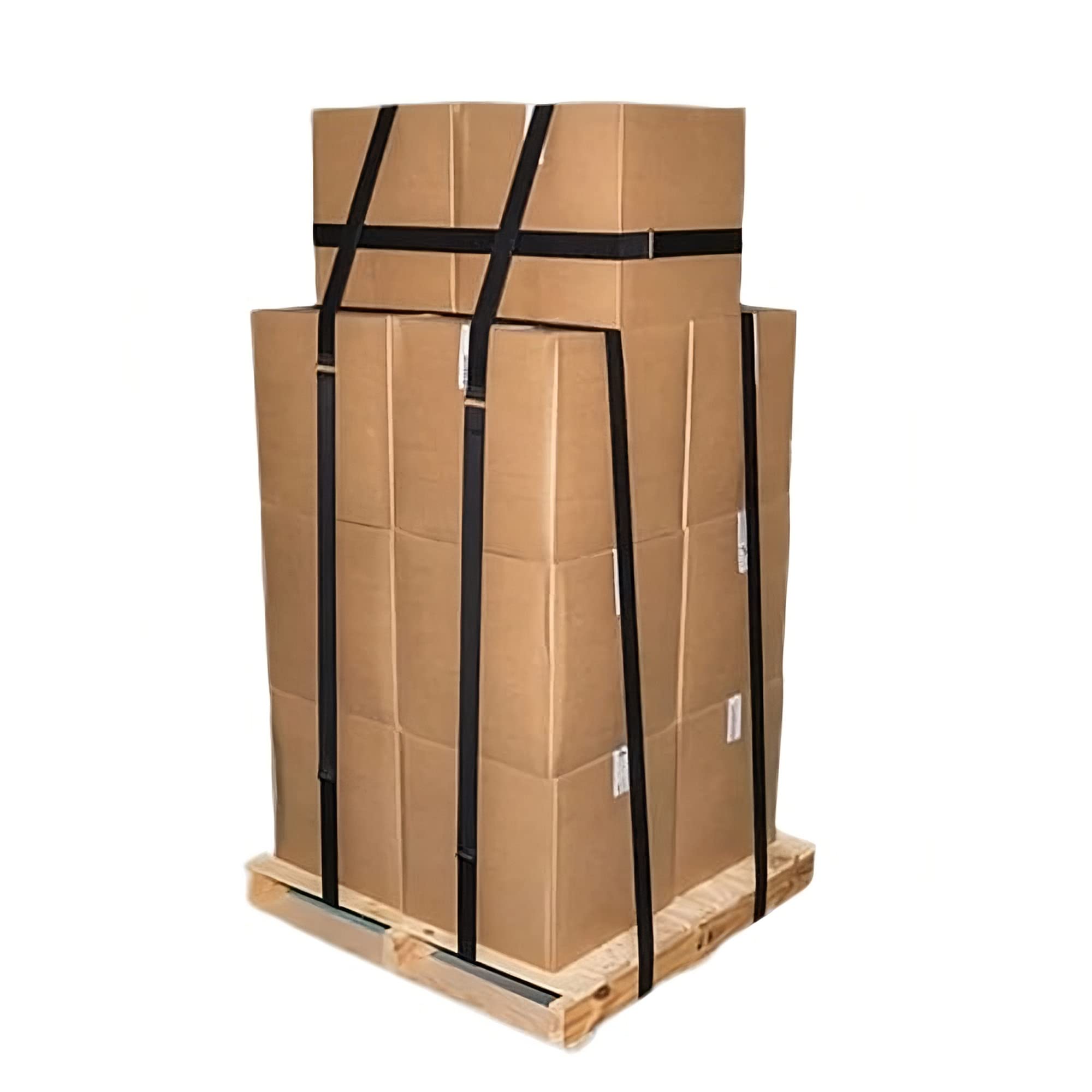 Reusable heavy duty Pallet Safety Belt Straps for stabilize the pallet load while stored in warehouse racks. (Poly Propylene Black Colour - 2" Width x 5Meters Length) Full Velcro Type.