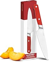 Vista 21 de Misen - Cuchillo utilitario de 5.5 pulgadas – Acero inoxidable AUS-10 japonés de alto carbono – Hoja híbrida alemana y japonesa – Cuchillo de cocina