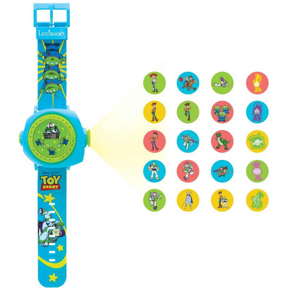 LEXIBOOK Disney Toy Story Reloj Digital Proyección 20 Imágenes DMW050TSLXB