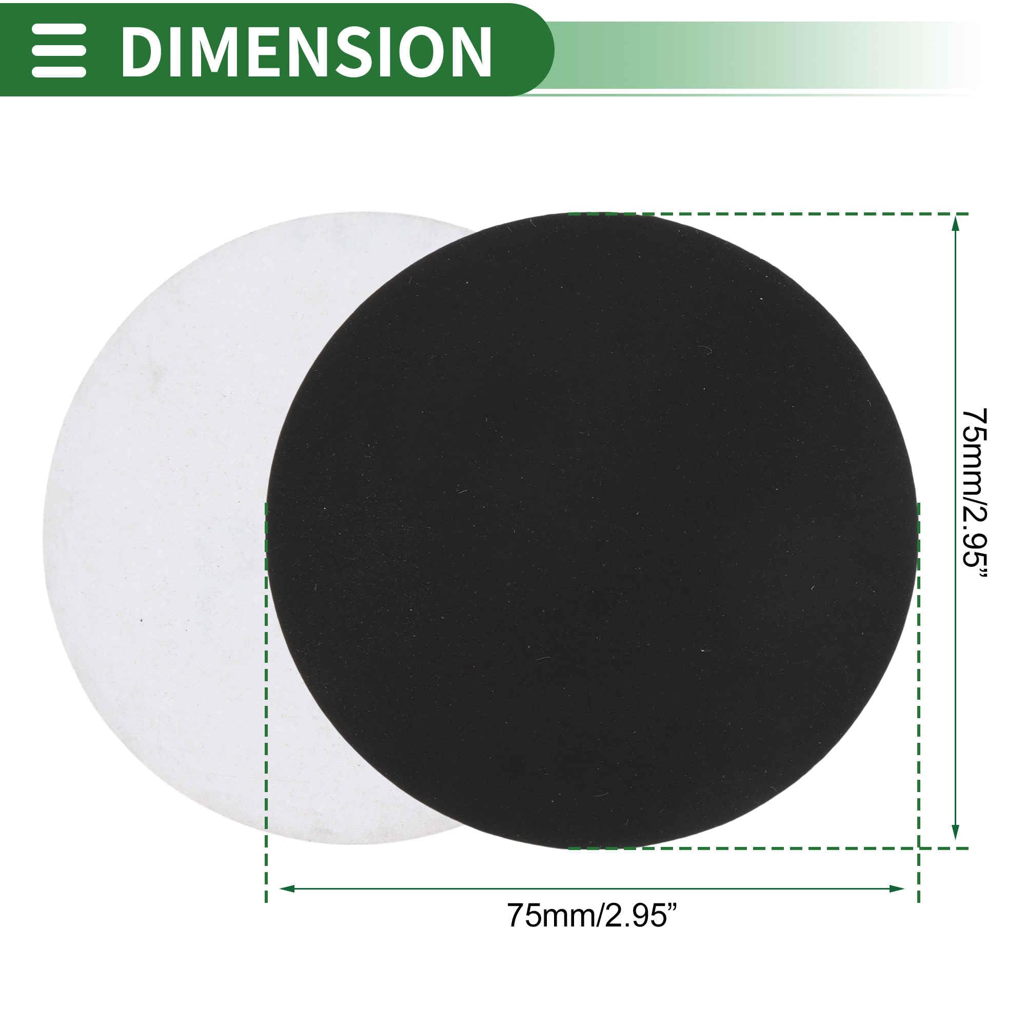 A ABSOPRO Sandpaper Hook & Loop Sanding Sheets 75x75mm Black 1500 Grit Efficient Grinding and Polishing Automobile Manufacturing and Repair Metal Processing - Image 3
