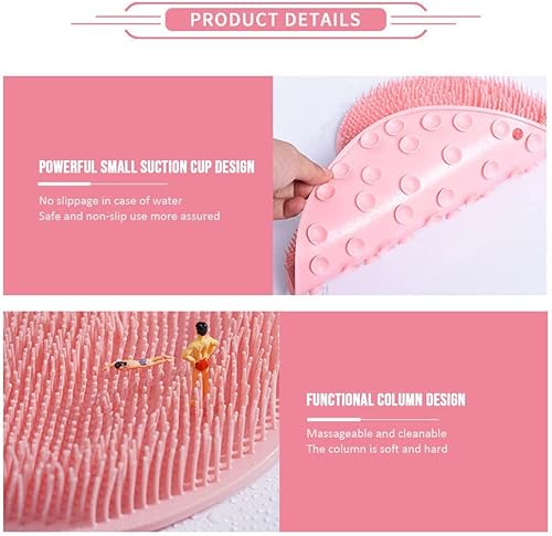 Miniatura 3 de Alfombrilla de silicona para pies de ducha, limpiador mejorado de pies con ventosas para montar en la pared, almohadilla de limpieza mejorada para