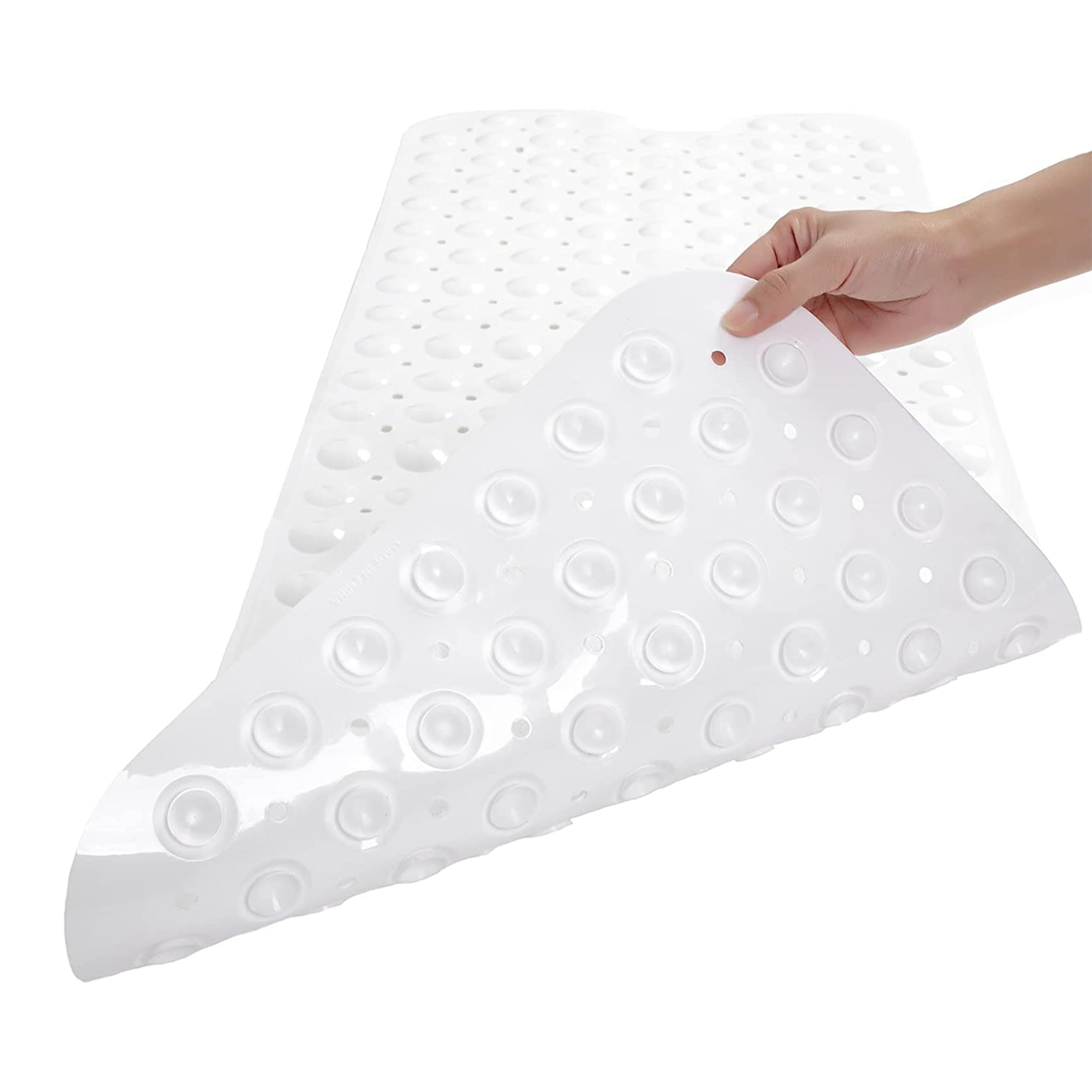Yorkshire Bedding Shower Mat Non Slip, 70x38cm Long Bath Mat with 200 Strong Suction Cups Grip and Drain Holes - Image 2