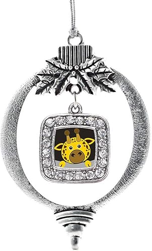 Miniatura 169 de Inspired Silver - My Vintage Initials - Adorno con dije de letra J - Adornos navideños cuadrados de plata con joyas de circonita cúbica