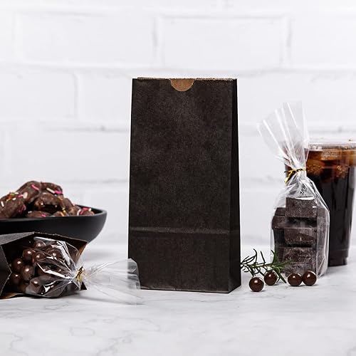 Vista 438 de Restaurantware Bag Tek - Bolsas de almuerzo desechables de 2 libras, 100 bolsas resistentes para llevar, parte inferior plana, ideal para Blanco