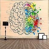 by Unbranded TYTYUU Brain Tapestry Hippie Fancy Knowledgeable Brain Hippie Math and Geometry Colorfu