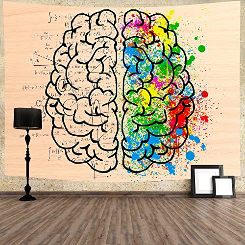 By Unbranded Tytyuu Brain Tapestry Hippie Fancy Knowledgeable Brain Hippie Math And Geometry Colorful Tapestry 80''X60'' Wall Hanging For Classroom Bedroom Living Room Dorm Gtzdty74 #TOP8
