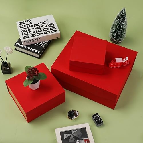 Vista 49 de 5 cajas de regalo de color oro rosa de 9.5 x 7 x 4 pulgadas con tapas para regalos, caja de regalo magnética, pequeñas cajas de regalo