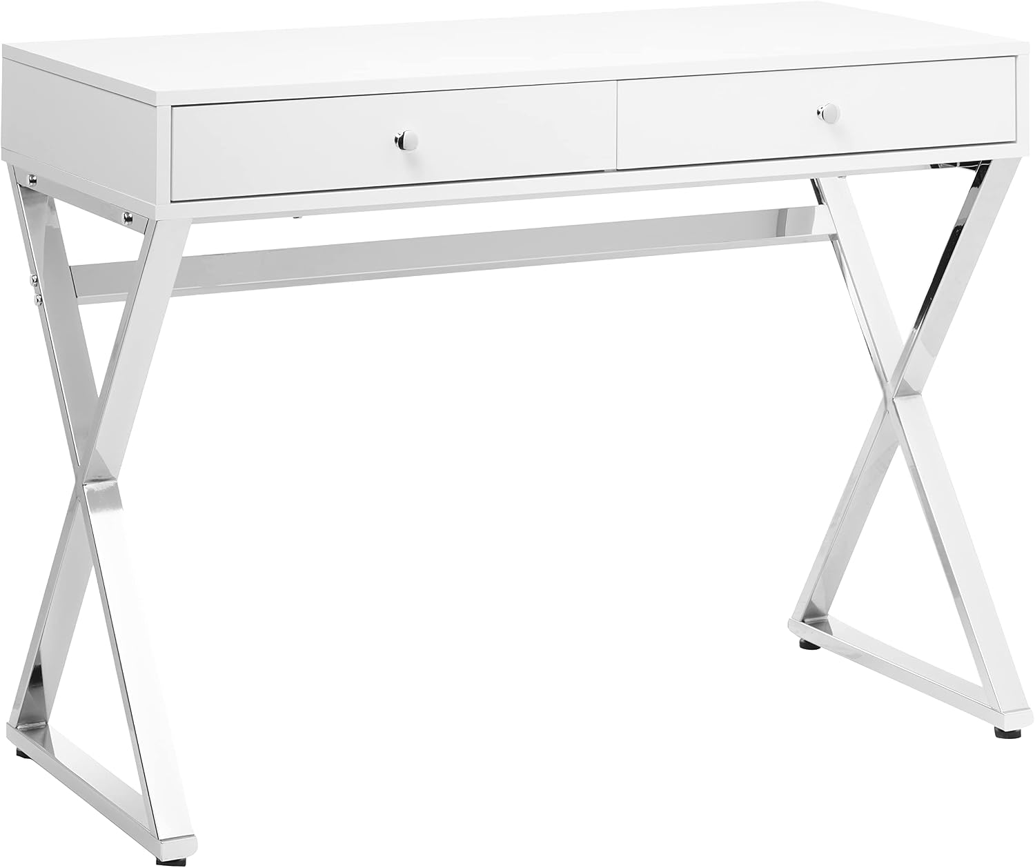 ACME FURNITURE Coleen Desk - - White & Chrome.