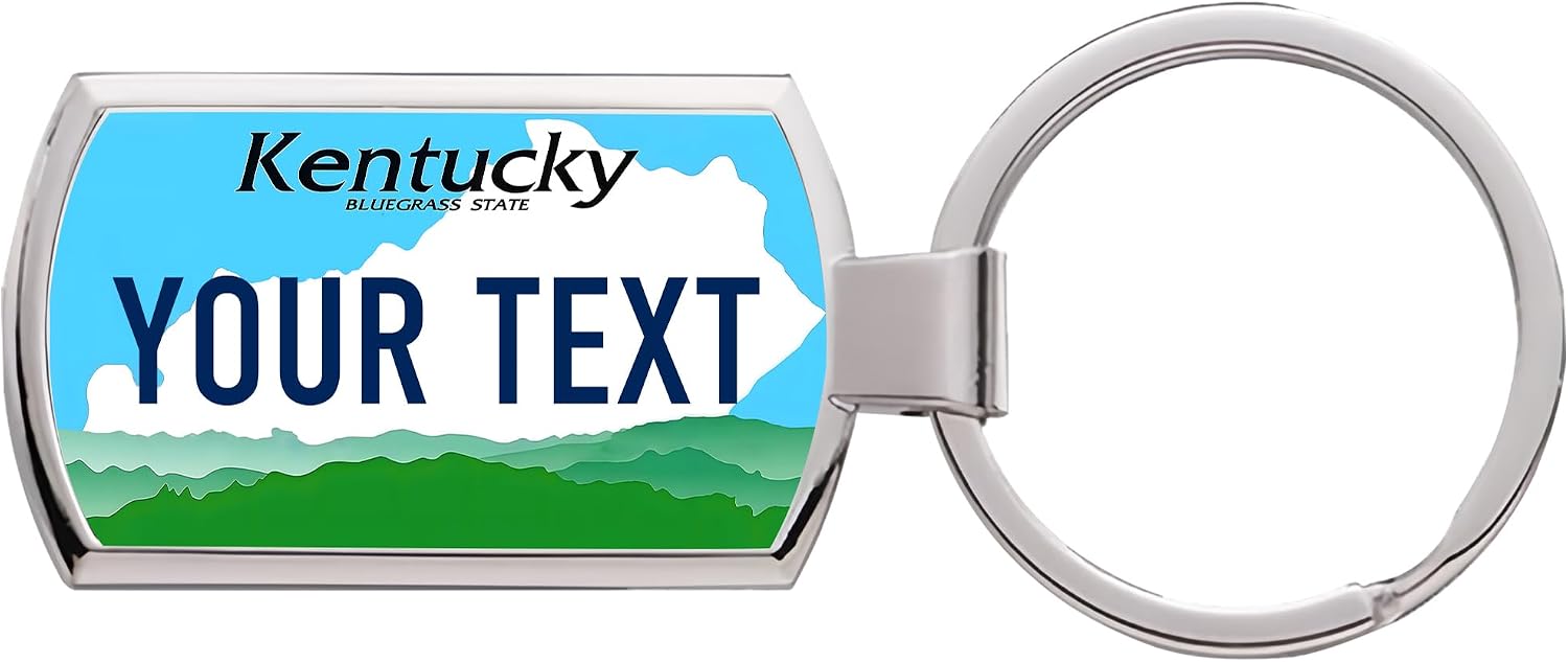 License Plate Keychain, Custom Keychain, Select from All States