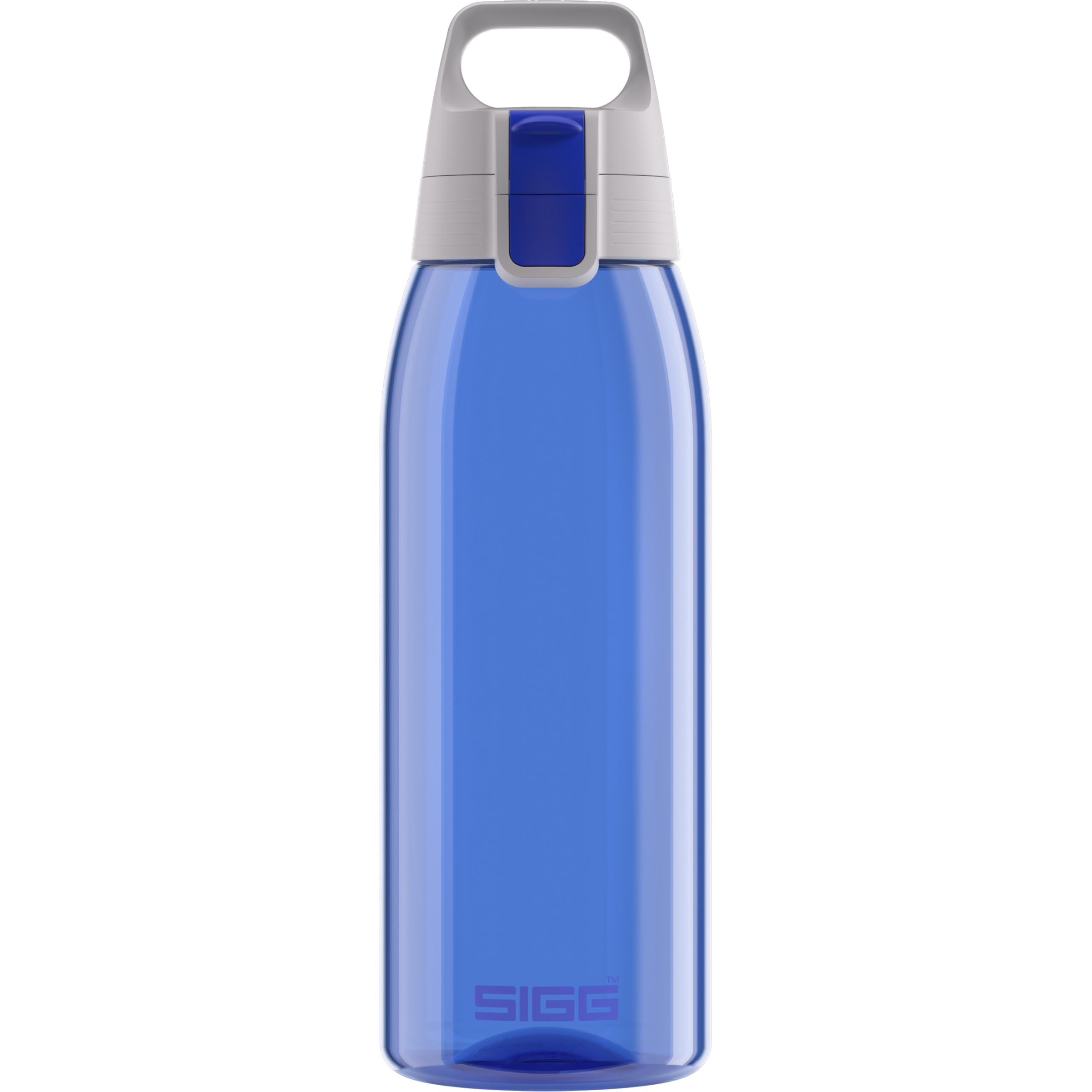 Sigg - Tritan Trinkflasche - Total Color ONE Blue - Für Kohlensäurehaltige Getränke Geeignet - Spülmaschinenfest - Auslaufsicher - Leicht - BPA-frei - Blau - 1L