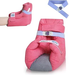 Heel Protectors for Pressure Sores & Bed Sores with Extra Elastic Strap – Foot Pillow Boot, Heel Cushion for Sleeping, Ankle Pillow for Heel Pain Relief