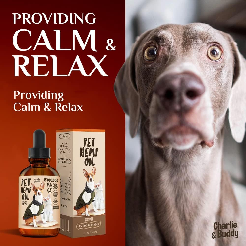 Hemp Oil Dogs Cats - Anti-Anxiety, Arthritis, Seizures, Pain Relief - Hip Joint Health - 100% Organic Calming Drops - Omega 3, 6, 9 & Vitamins B, C, E : Pet Supplies