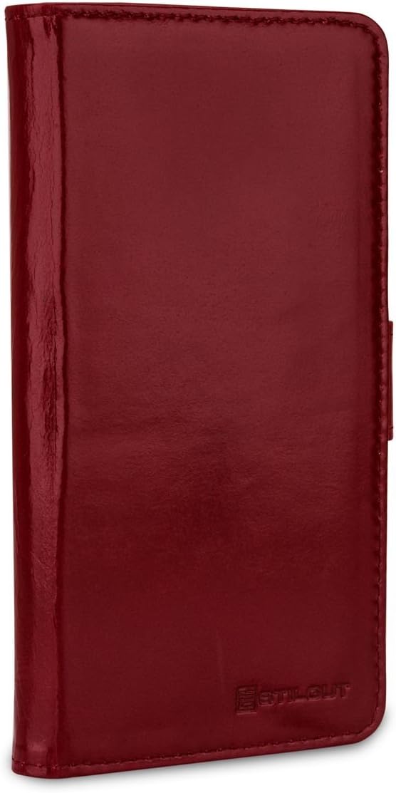 StilGut® Talis with Stand, Leather Wallet Case for Apple iPhone 6 Plus & iPhone 6s Plus (5.5''), Wine Red