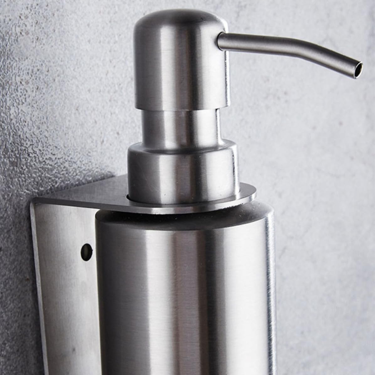TEHAUX Dispensador de Jabón de Acero Inoxidable Plata Montado en Pared, Dispensador de Gel y Champú, para Loción y Emulsión, Uso Doméstico, Baño y Ducha