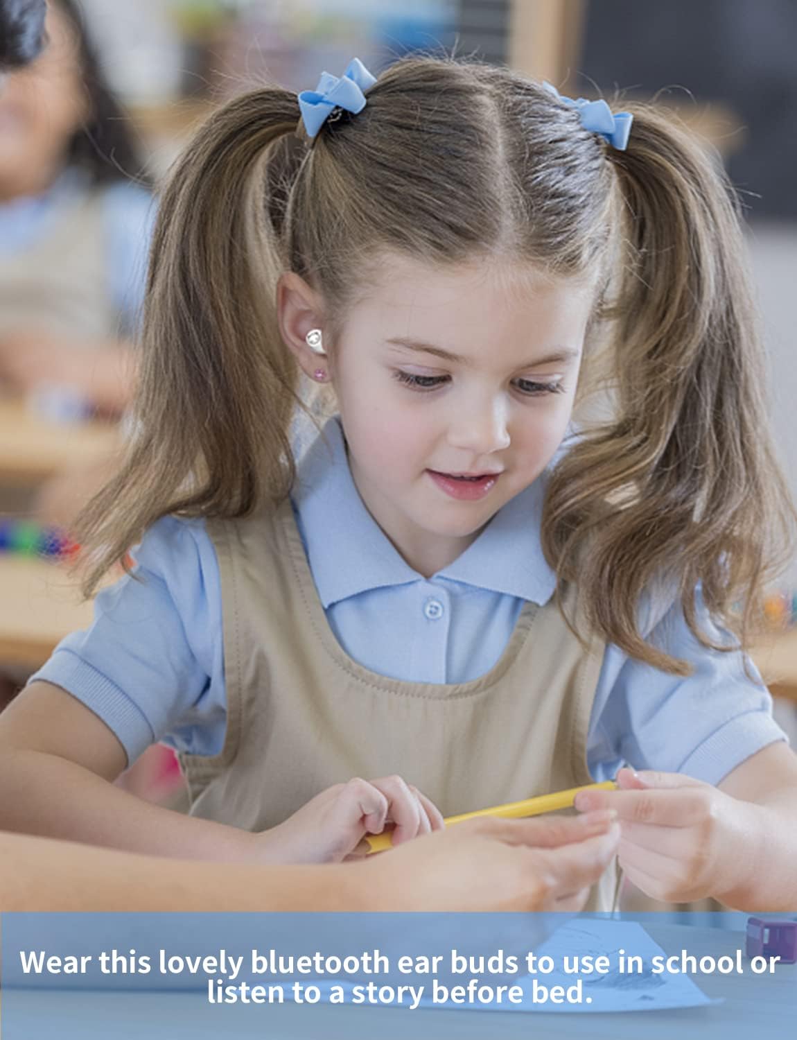 Wireless Earbuds, Wireless Earphones with Microphone, Cartoon Earset with Charging case 32H Playtime,Waterproof,HiFi Stereo in Ear Headphone for Kids Adult - Image 2