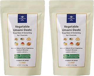 Kuze Fuku & Sons Vegetable Umami Dashi Soup Base & Seasoning - Set of 2 (3.17 oz x 2) - 30 x 6g Packets - Product of Japan