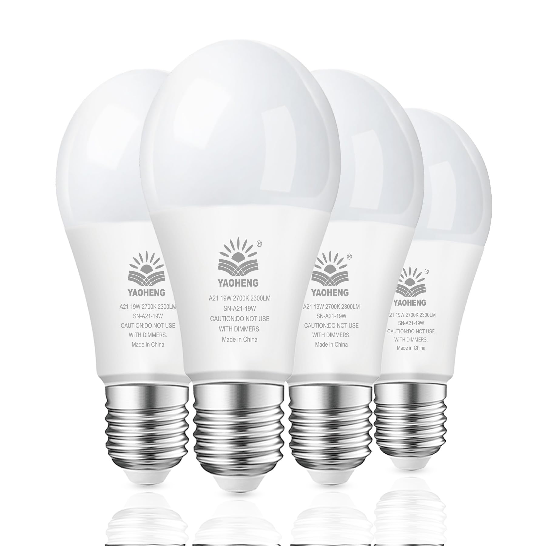 YAOHENG A21 LED Light Bulb, 150 Watt Equivalent LED Bulbs, 19W
