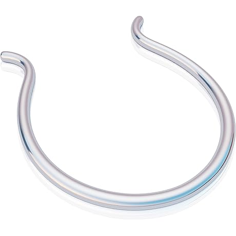 Silver-Plated Fake Septum Piercing