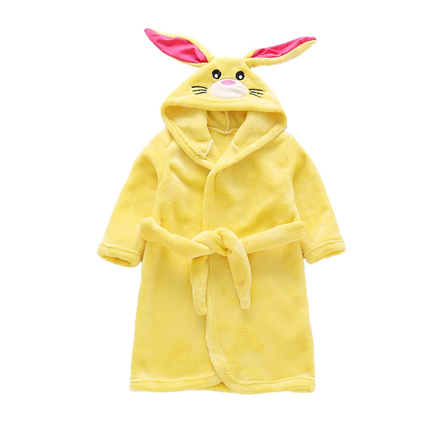 JUNG KOOK Toddler Baby boys Girls Cartoon Bathrobe Flannel Robe Winter Night-robe
