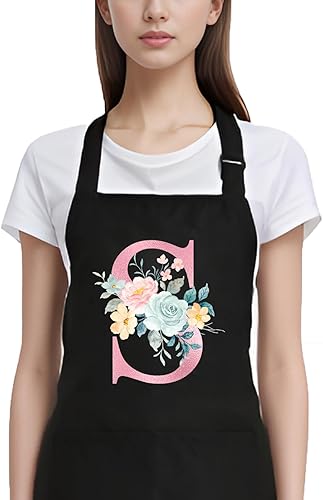 Miniatura 30 de Delantales personalizados para mujer con bolsillos para cocinar, cocina, hornear, bonitos regalos para mamá, cumpleaños, Navidad