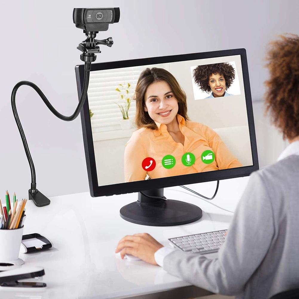 Webcam houders en houders, duurzame desktop kaak camera klemhouder, flexibele desktop bevestigingsbeugel, zwanenhalshouder voor Logitech Brio 4K webcam, C925e, C922x, C922