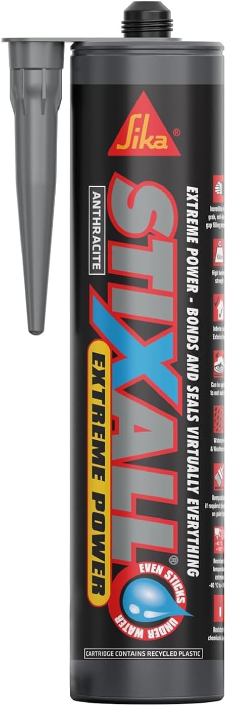 Stixall – Extreme Power Sealant and Adhesive – Waterproof – Anthracite – 290ml