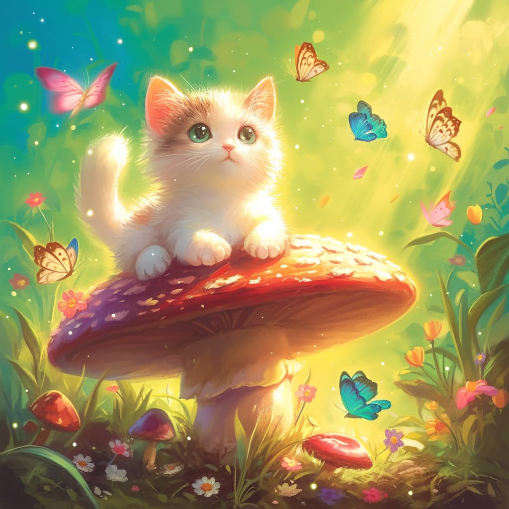 Amazon.co.jp: ダイヤモンドアート 猫 20x20cm 丸型 いビーズ