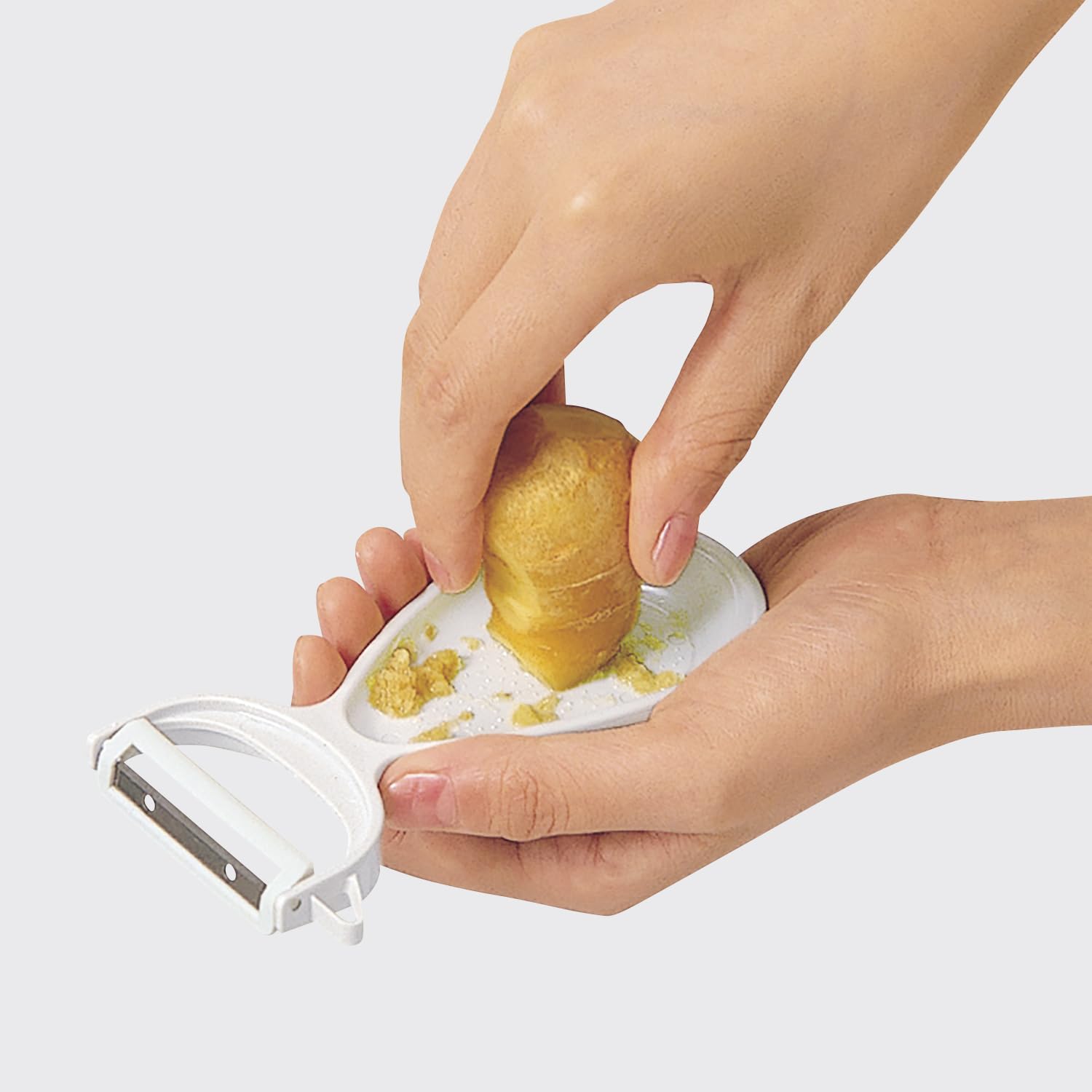 Kai KAI KITCHEN DH8007 Condiment with Grater, Peeler, Potatoes, Sprout Remover, Dishwasher Safe, White, Made in Japan