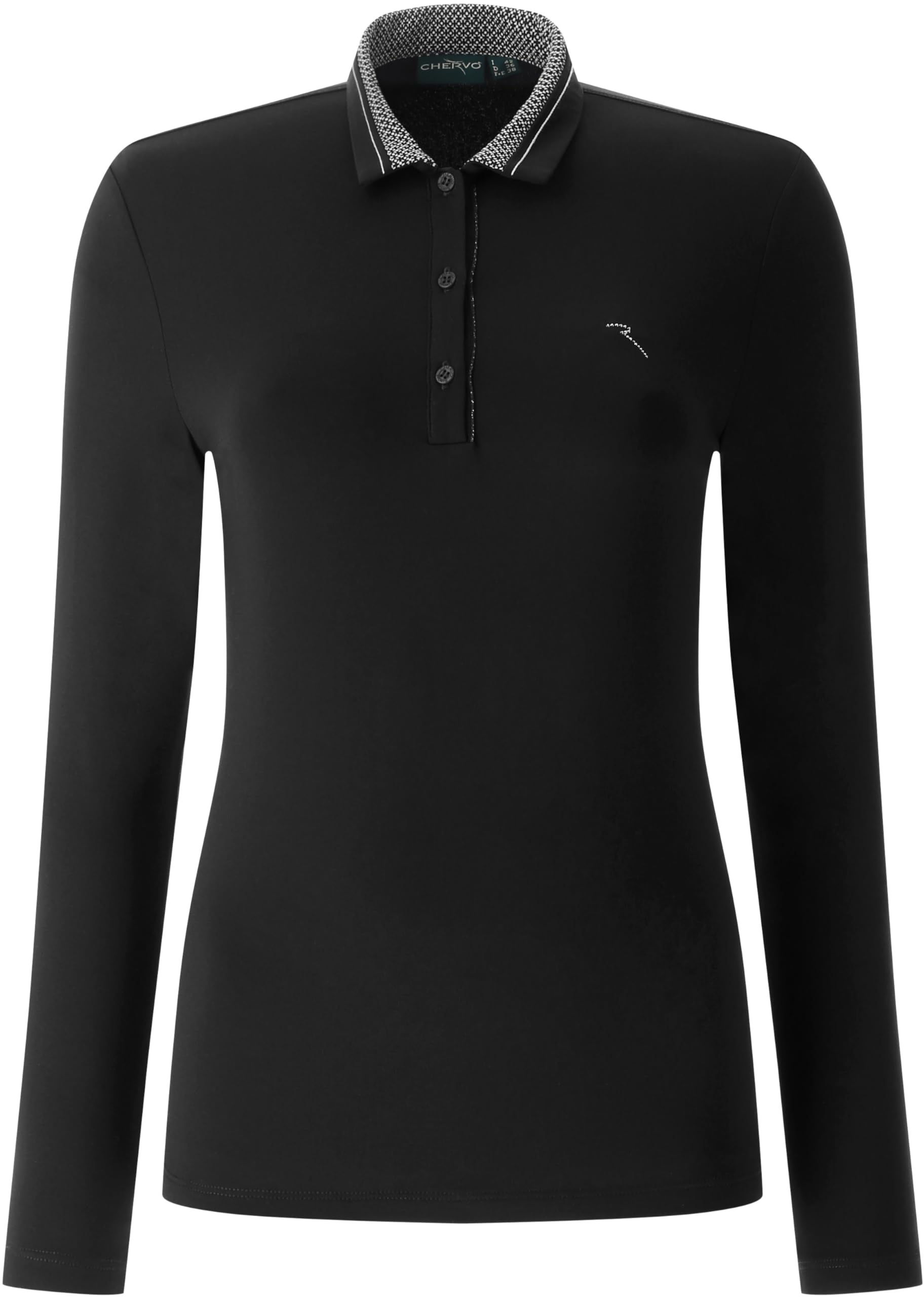 Chervò 65498-999 Animus Poloshirt Damen Black/Black Größe 12