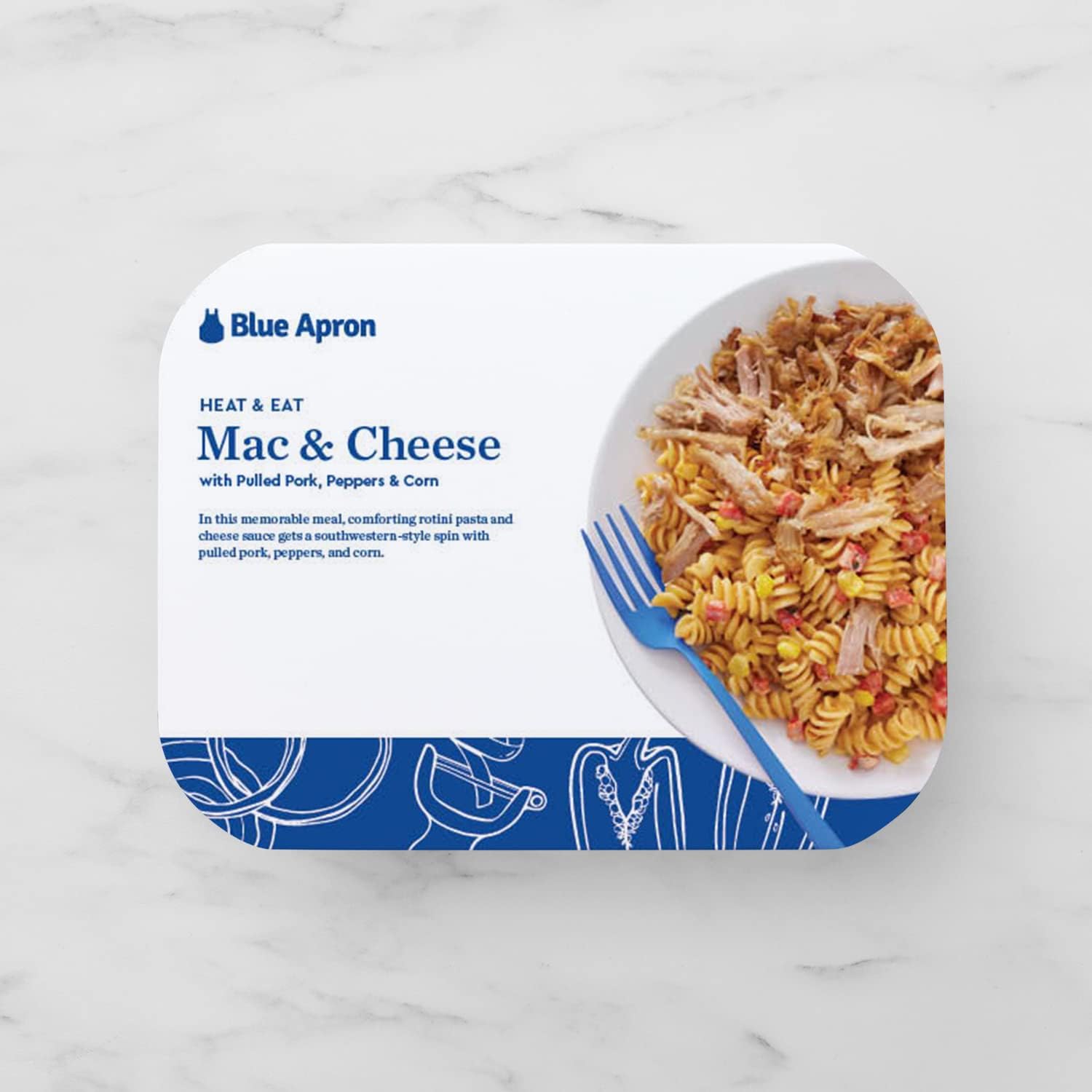 Blue Apron Heat & Eat Meals featuring Mac & Cheese, Chicken & Rice Bowl, Cheesy Grilled Chicken (2 Trays of Each)