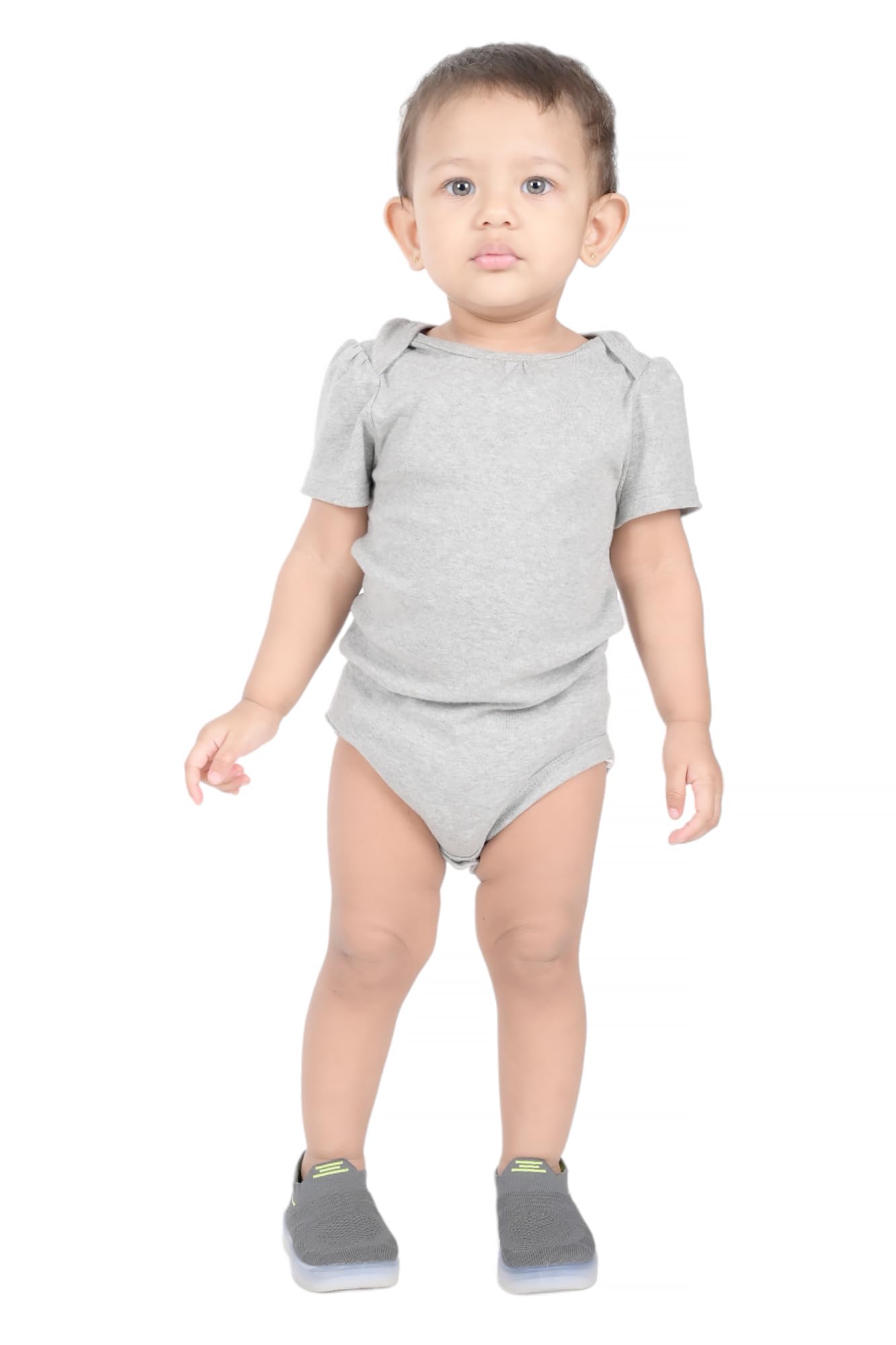 Brink Short Sleeve Round Neck Romper for Baby Girls (STYLE - NN3)